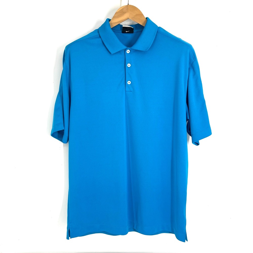 Nike Golf Fit Dry Polo Shirt Mens Large Blue Short Sleeve 269269-418